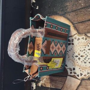 Trendy Women's Wrangler Bag in Teal and Brown,Cuteee